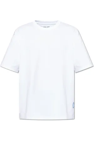 Samsøe Samsøe Tops, Heren, Wit, XL, Katoen, T-shirt Saswirl