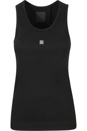 Givenchy Tops, Dames, Zwart, L, Katoen, Zwart Rib Tank Top