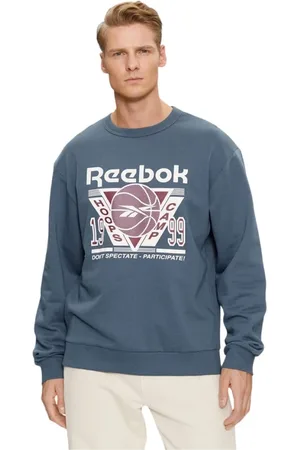 Reebok Sweatshirts & Hoodies, Heren, Blauw, L, Basketball Regular Fit Sweatshirt