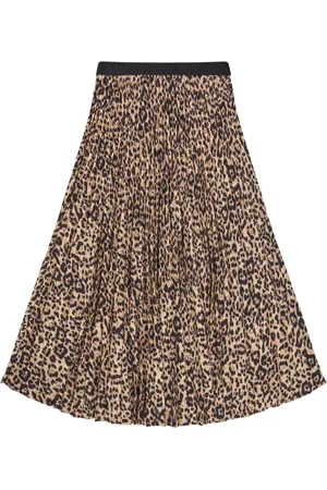 Munthe Rokken, Dames, Veelkleurig, XL, Geplooide Luipaardprint Rok