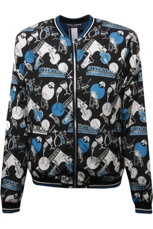 Dolce & Gabbana Jassen, Heren, Veelkleurig, 2Xl, Winddichte Bomberjas