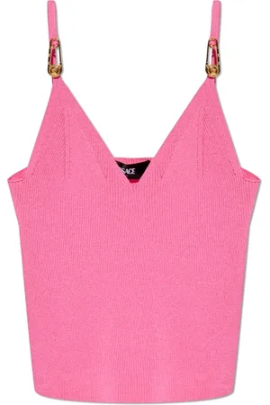 VERSACE Tops, Dames, Roze, 2Xs, Polyester, Top met bandjes