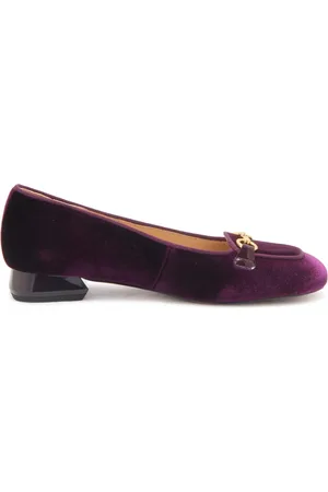 Emanuélle vee Fluwelen Loafer Audrey Violet Mocassin