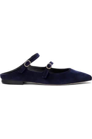 AMATO DANIELE Blauwe Velvet Loafers Elegant Ontwerp