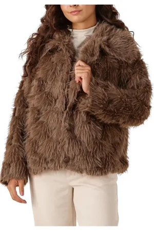 Aimée the Label Bruine Faux Fur Shearling Jas