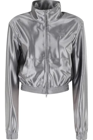 Alexander Wang Zwarte Shrunken Rits Jas