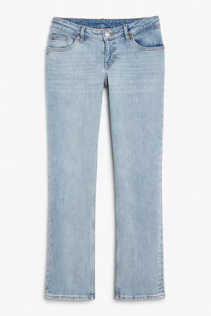 Monki Dames Low Waisted Jeans - Low waist straight leg jeans