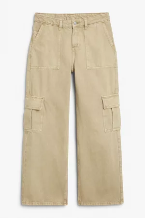 Monki Dames Low Waisted Jeans - Low waist cargo jeans