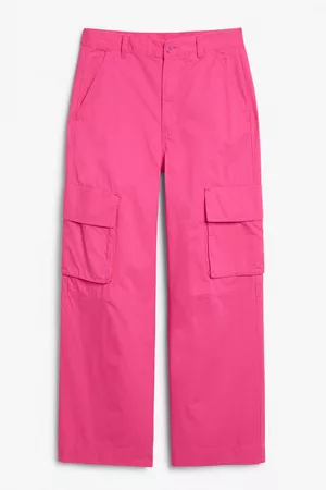 Monki Dames Cargo's - Cargo trousers low waist loose fit cotton