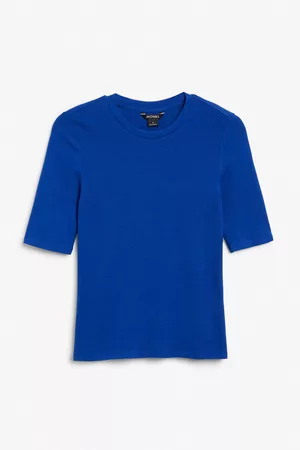 Monki Dames T-shirts - Fitted soft t-shirt