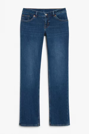 Monki Dames Low Waisted Jeans - Low waist straight leg jeans