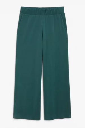Monki Dames Wijde broeken - Wide leg super-soft trousers