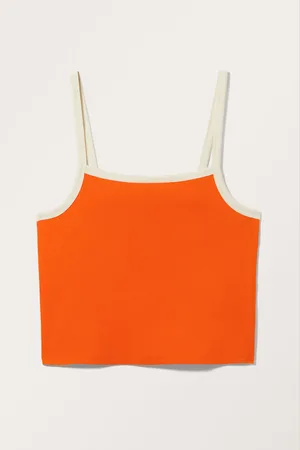 Monki Cropped Ribbed Singlet