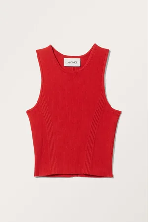 Monki Fitted Rib-Knitted Tank Top