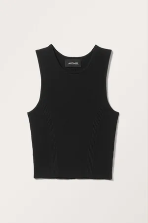 Monki Fitted Rib-Knitted Tank Top