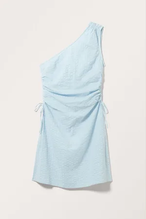 Monki One-shoulder Gathered Midi Dress