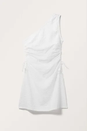 Monki One-shoulder Gathered Midi Dress