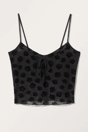 Monki Cropped Sheer Singlet