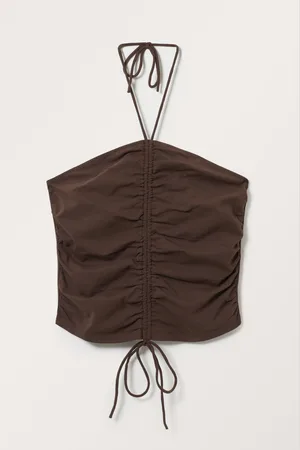 Monki Tie Halter Neck Singlet