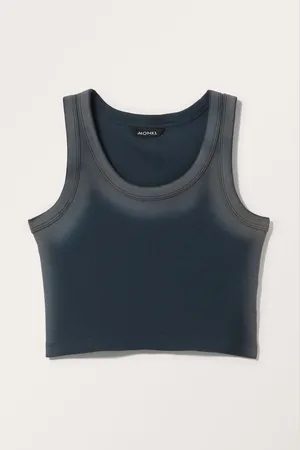 Monki Cropped Rib Tank Top