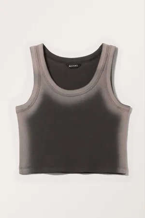 Monki Cropped Rib Tank Top