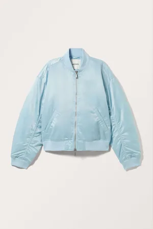 Monki Loose Satin Bomber Jacket