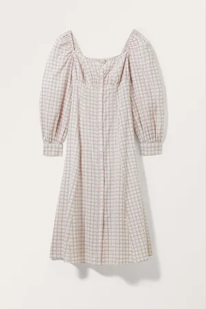 Monki Puffy Sleeve Midi Dress
