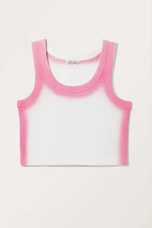 Monki Cropped Rib Tank Top
