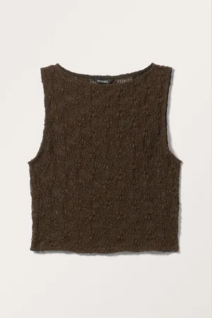 Monki Short Lace Tank Top