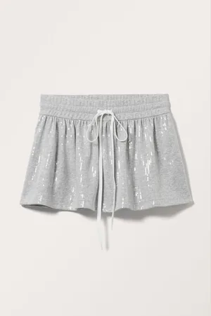 Monki Mini Sequin Terry Skirt