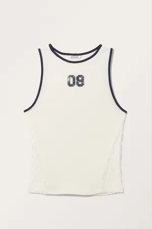 Monki Slim Lace Tank Top