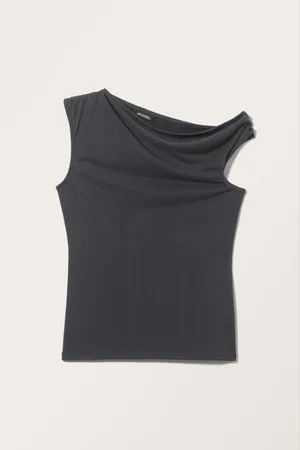 Monki One-shoulder Lace Tank Top