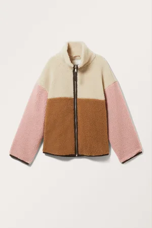 Monki Loose Fleece Zip Jacket