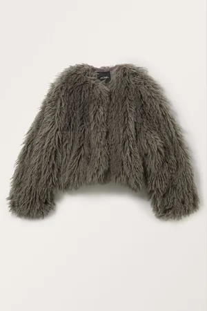 Monki Short Faux Fur Jacket