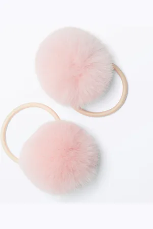 Monki 2-pack Pom Pom Hair Tie