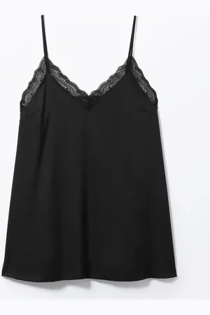Monki Mini Lace Satin Slip Dress