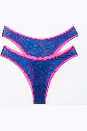 Monki 2-pack Laced Brazilian Mesh Briefs
