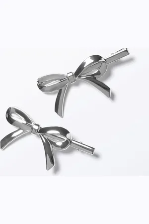 Monki Metal Bow Hair Clips