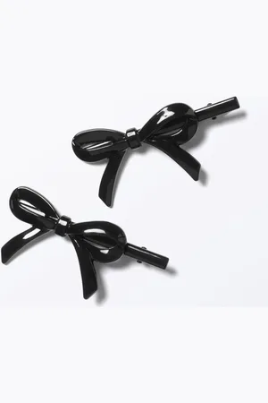Monki Metal Bow Hair Clips