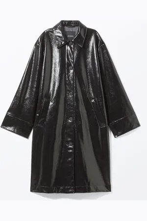 Monki Single Breasted PU Coat