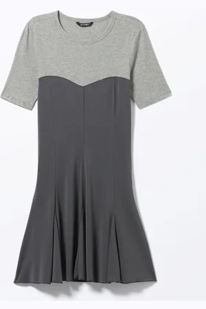 Monki Short-Sleeved Mini Jersey Dress