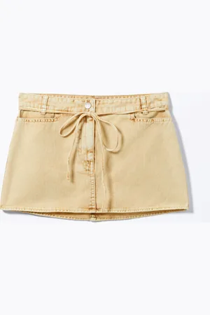 Monki Low Waisted Denim Mini Skirt