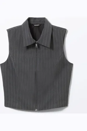 Monki Sleeveless Twill Waistcoat