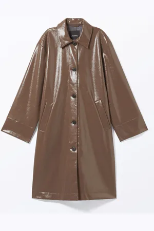 Monki Single Breasted PU Coat