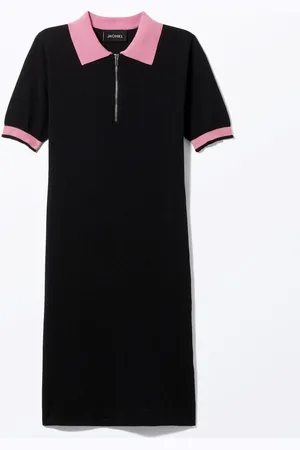 Monki Short Knitted Polo Dress