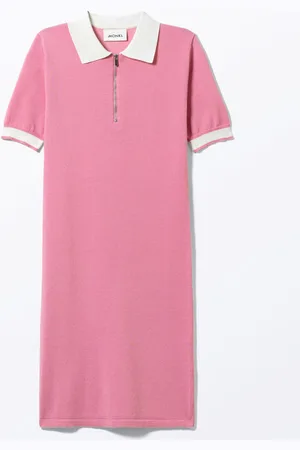 Monki Short Knitted Polo Dress