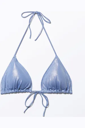 Monki Glitter Triangle Bikini Top