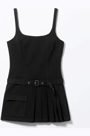 Monki Belted Pleated Mini Dress