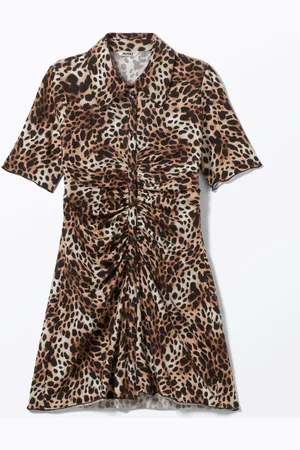 Monki Short-Sleeved Mini Shirt Dress
