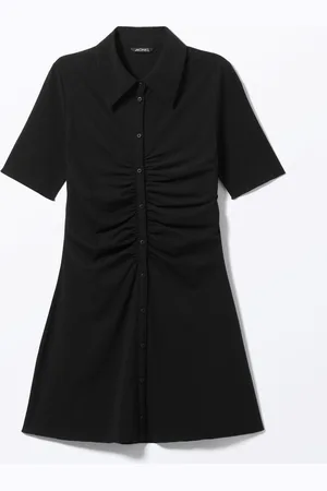 Monki Short-Sleeved Mini Shirt Dress